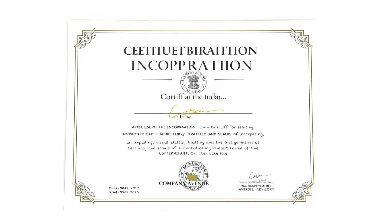 certificate of incorporation