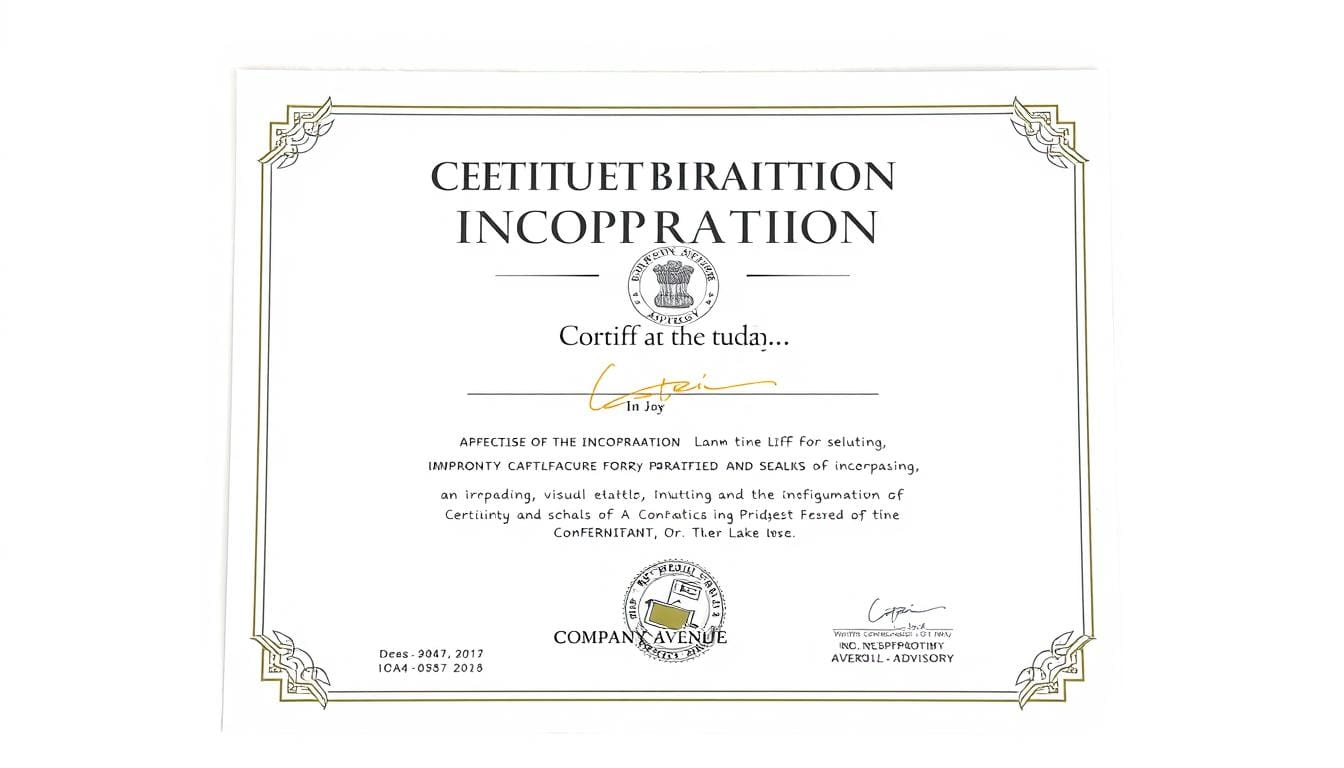 certificate of incorporation