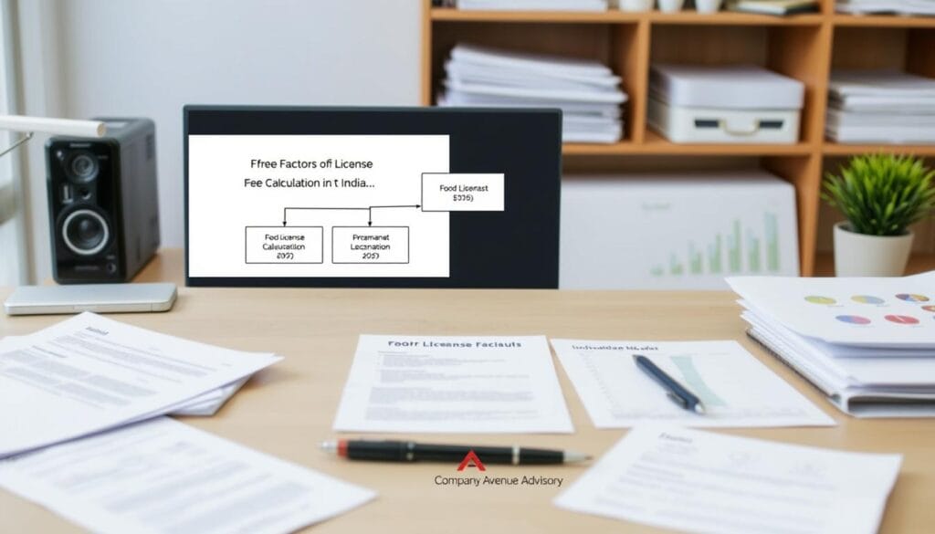 food license fee calculation